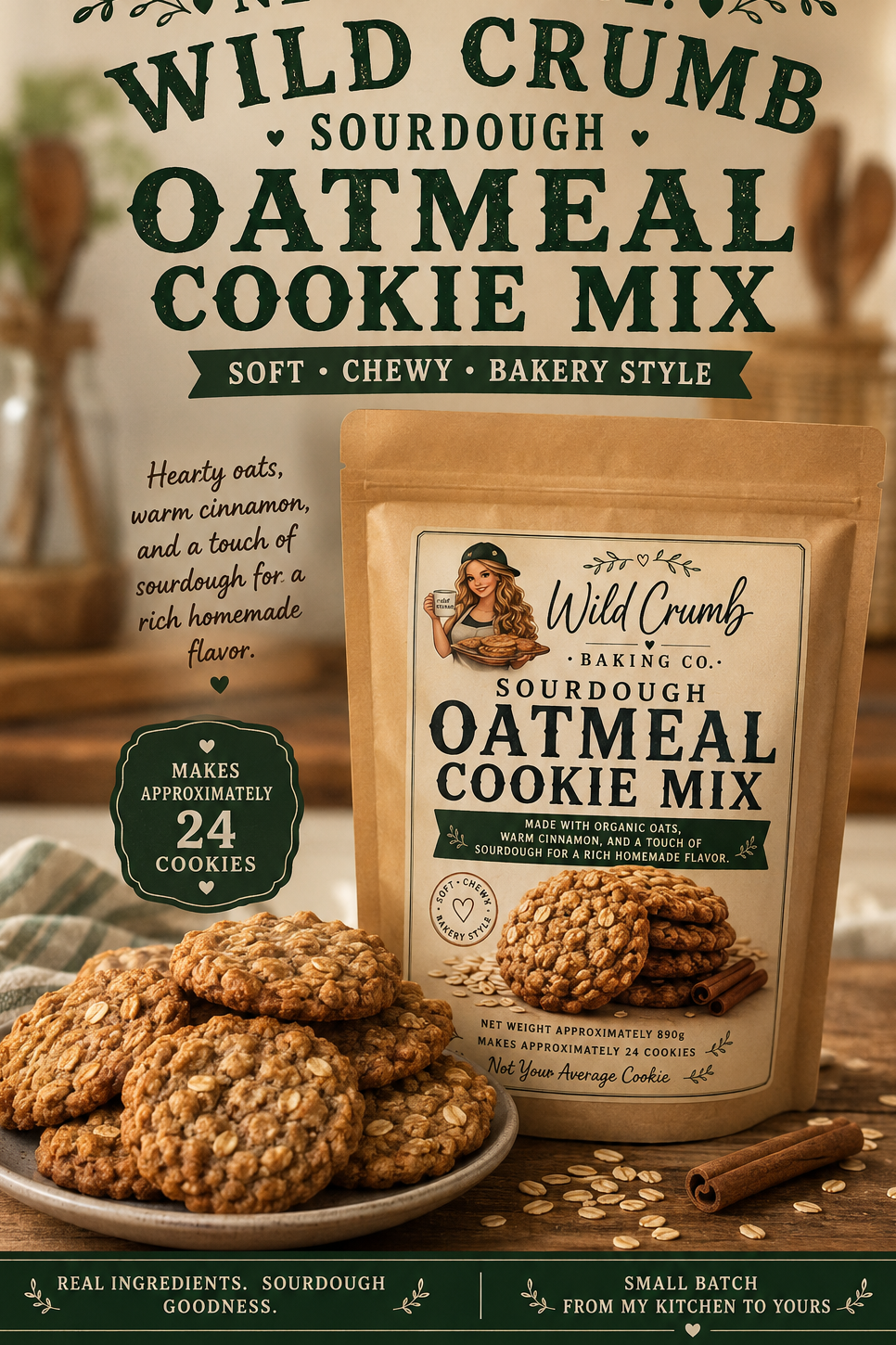 Sourdough Oatmeal Cookie Mix